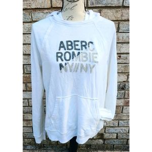 🌼Spring Into The Season! 🐣Abercrombie & Fitch White Light Hoodie L